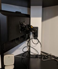 NB North Bayou TV Monitor Wall Mount Bracket Full Motion Articulating Swivel for 17-27 Inch Monitors with Gas Spring (Black Single Extension) F120-B Black 34 71 e 8QHMiL