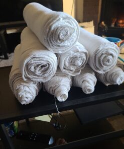 SIMPLI-MAGIC 79142 Shop Towels 14"x12", Pack of 150, Cotton, White 20 71 eoZBM9uL