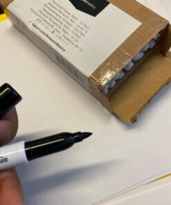 Amazon Basics Fine Point Tip Permanent Markers, Black, 12-Pack 1 Count (Pack of 12) 52 71 epZfunL