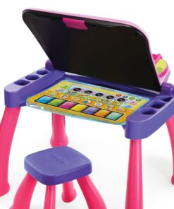 VTech Touch and Learn Activity Desk Deluxe, Pink Standard Packaging 17 71 gOeXgBtL