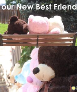 JOON Huge Teddy Bear With Ribbon, Tan 24 71 gPe1HkZL