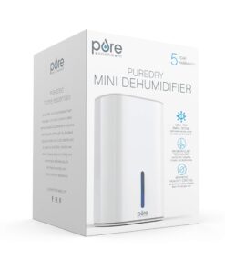 Pure Enrichment® PureDry™ Mini Dehumidifier - 27oz Compact Water Tank Eliminates 300ml/day of Excess Moisture from Closets, Bathrooms, Boats, Kitchens, and Other Small Rooms and Living Spaces 31 71 gjNtoYhL
