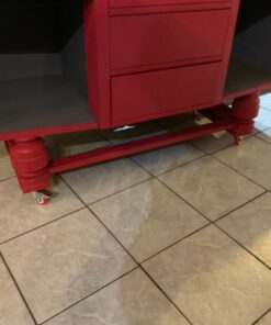 Online Best Service 4 Pack Caster Wheels Swivel Plate On Red Polyurethane Wheels (2 inch with Brake) 2 inch with Brake 24 71 hOcsmknL