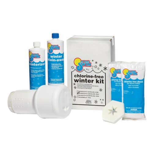 In The Swim Pool Closing Kit - Winterizing Chemicals for Above Ground and In-Ground Pools - Up to 15,000 Gallons White Deluxe