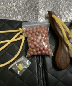 BASUNE Solid Wooden Slingshot Toys with Classic Construction Hunting Slingshot for Catapult Game, Outdoor, Hunting-for Kids/Children/Adult Deep Brown 37 71 i52hnTXL