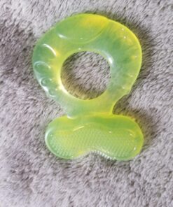 Nuby Silicone Teethe-eez Teether with Bristles, Includes Hygienic Case, Green 20 71 iGY12mgL