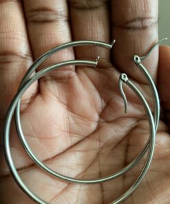 Amazon Essentials Stainless Steel Rounded Tube Hoop Earrings (50mm) 50 mm 23 71 iuQ T1iL