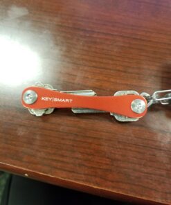 KeySmart Key Holder for Keychain Key Ring - Compact Key Organizer Key Chain Key Case, Minimalist Pocket-Sized EDC Keychain, Loop Piece for Car Fobs, Expandable (up to 14 Keys, Red) 46 71 jPliW6YL