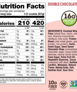 Lenny & Larry's The Complete Cookie, Double Chocolate, Soft Baked, 16g Plant Protein, Vegan, Non-GMO, 4 Ounce (Pack of 12) 16 71 jvtkCJRL