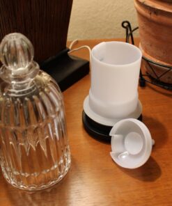 DOUDING Aroma Glass Diffuser for Essential Oil, Cool Mist Glass Humidifier with 7 LED Color Changing Light, Auto-Off Safety for Home Office Spa, 120ml(Black Base) Black Base 51 71 kXWVXsKL