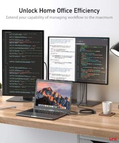 uni USB C to HDMI Cable for Home Office 3ft 4K@60Hz, USB Type-C to HDMI Braided Cable (Thunderbolt 3/4 Compatible) with MacBook Pro/Air 2023, iPhone 15 Pro/Max, Samsung S23, Chromebook and More Grey 1 18 71 l4TH nTL