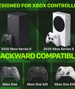 Fosmon Dual 2 MAX Charger with 2x 2200mAh Rechargeable Battery Pack Compatible with Xbox Series X/S(2020), Xbox One/One X/One S Elite Controllers, High Speed Charging Docking Station Kit - Black 31 71 lT1JEcL