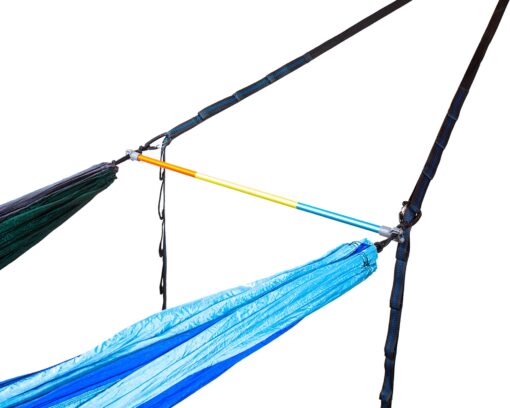 ENO Fuse Tandem Hammock System Colour Retro Tri Lightwieght Fuse Spreader Bars, Two Hammocks Side by Side Dac Grren Anodised Aluminium Alloy Eliminates Enviro Damage Weight 277 g