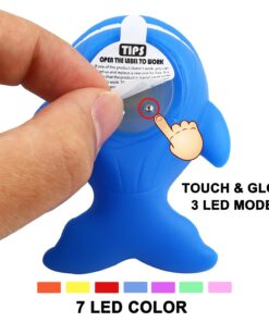 Bath Toys, 8 Pcs Light Up Floating Rubber Animal Toys Set, Flashing Color Changing Light in Water, Baby Infants Kids Toddler Child Preschool Bathtub Bathroom Shower Games Swimming Pool Party 22 71 lxcvOshL