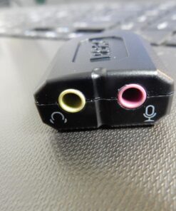 Syba external USB Stereo Sound Adapter for Windows, Mac, Linux Extra Audio Source with 3.5mm Audio Mic Jack C-Media Chipset Black 34 71 m0mQPA6L