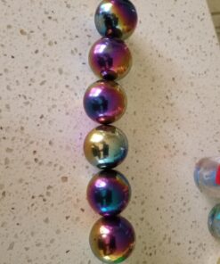 6 Pieces of 1.26" Sphere Magnet Rainbow Magnetic Balls | Hematite Rattle Snake |Fidget Toys for Anxiety | Large Magnetic Balls | Magnets for Kids 30 71 mVqx9boL