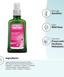 Weleda Wild Rose Body Oil and Deodorant Duo, 3.4 Fluid Ounce (Pack of 2), Plant Rich Skin Pampering Set with Wild Rose Oil Wild Rose Body and Deodorant Duo 10 71 nE2PbVAL