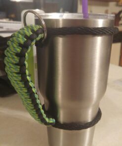 MOCE Handmade Paracord Handle for Yeti/Rtic/Ozark Trail Rambler 30 Oz Tumbler. Green/Black 16 71 noWiZBL