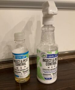 Mighty Mint Insect & Pest Control Peppermint Concentrate 8 oz - Makes 1 Gallon - Plant-Based Formula Kills and Prevents Spiders, Ants, Flying Insects, and More 28 71 oNDoWYL