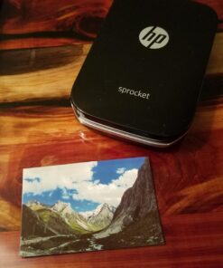 HP Sprocket Portable Color Photo Printer, Print Social Media Photos on 2x3" Sticky-Backed Paper - Black (X7N08A) 69 71 p8HMW87L