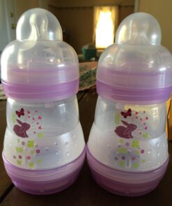 MAM Easy Start Anti Colic 5 oz Baby Bottle, Easy Switch Between Breast and Bottle, Reduces Air Bubbles, 2 Pack, Newborn, Girl 2 Count (Pack of 1) 27 71 pBZLL