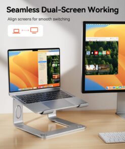 LORYERGO Laptop Stand, Ergonomic Computer Stand Laptop Riser for Desk, Laptop Stand Desk Holder Compatible with Most 10-15.6” Laptops, Silver A-Silver 25 71 q5HVGfiL