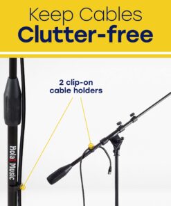 Hola! Music Mic Stand w/Adjustable Height for Home, Studio, Office or Stage Use - Standard Clutch Single Unit Standard Clutch - 1 Unit 37 71 q5bmArwL