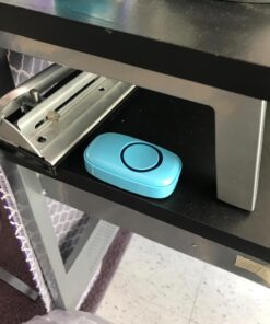 SadoTech Wireless Doorbell for Home - Battery Operated, 1000 Feet, Wireless Door Bell w/LED Flash, 1 push button + 1 receiver, Baby Blue 24 71 qiSTbOL