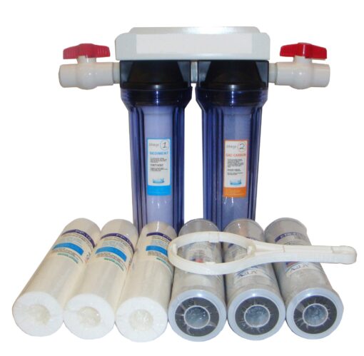 Reverse Osmosis Revolution Dual Stage Whole House Water Purification System with Sediment and CTO Filters, with 3/4