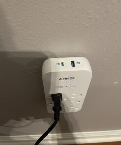 Anker Outlet Extender and USB Wall Charger, 6 Outlets and 2 USB Ports, 20W USB C Power Delivery High-Speed Charging iPhone 15/15 Plus/15 Pro/15 Pro Max, Multi-Plug for Dorm, Home, and Office, White 30 71 tWOP7L