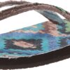 Sanuk Women's Slim Fraidy Funk Flip-Flop 5 Brown/Multi 4 71 tgfjotOL