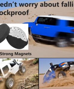 WOWLED 2 Pcs Magnetic Light Bar Mount, Magnetic Work Light Base, Powerful Magnet Mounting Brackets Holder with Rubber Pad for Off-Road Driving Lamp, Curved LED Light Bar, Emergency Light 17 71 tmuLOloL