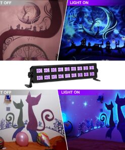 OPPSK Black Lights, 54W 18LEDs Powerful Black Light Bar Glow in The Dark Party Supplies for Blacklights Party Body Paint Birthday Halloween Christmas Stage Lighting 29 71 u4tmtLeS