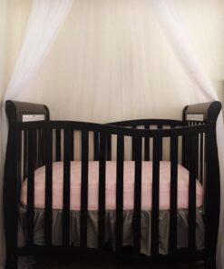 American Baby Company 100% Natural Cotton Percale Portable Mini Crib Skirt, Gray, Soft Breathable, for Boys and Girls 1 Count (Pack of 1) 18 71 uaZpTmYL