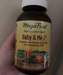 MegaFood Baby & Me 2 Prenatal Vitamin and Minerals - Vitamins for Women - with Folate (Folic Acid Natural Form), Choline, Iron, Iodine, and Vitamin C, Vitamin D and more - 60 Tabs (30 Servings) 60 Count (Pack of 1) 35 71 uaxO4qEL 1