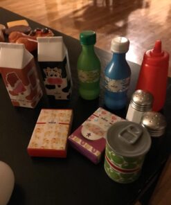 KidKraft 115-Piece Deluxe Tasty Treats Pretend Play Food Set, Plastic Grocery and Pantry Items, Gift for Ages 3+ 66 71 v8LY45pL