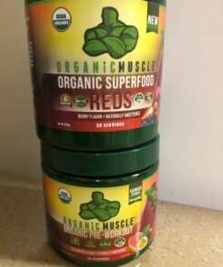 Organic Muscle Super Reds Powder - Organic Greens and Reds Superfood Powder with Organic Acai Berry, Pomegranate & Cranberry for Natural Energy & Metabolism Boost - Vegan & Non-GMO, 30 Servings Acai Berry Reds 30 Servings (Pack of 1) 44 71 w0yTrKrL