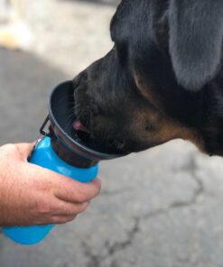 Highwave AutoDogMug Dog Water Bottle BPA-Free Portable Dog Water Bottle | Leak-Proof Portable Dog Water Bottle for Hiking and Traveling | Dish-Washer Safe, 20 oz Blue 38 71 weCEkQ L