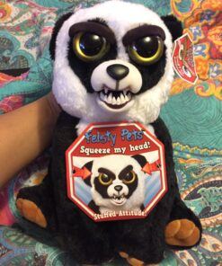 Feisty Pets Black Belt Bobby Plush Stuffed Panda That Turns Feisty with a Squeeze 23 71 wmslOML