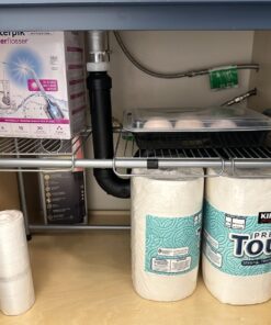 Surpahs 2 Tier Under Sink Expandable Shelf Organizer, Storage Rack (Silver) 28 71 wqLLeIZL