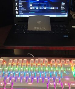 MechanicalEagle Z-77 75% Mechanical Keyboard | Aluminium Panel | Clicky Blue Switches | Rainbow LED Backlit | N-Key Rollover | 87-Key Tenkeyless | Hot Swappable |Spare Switches Included White 42 71 wt5KMZKL