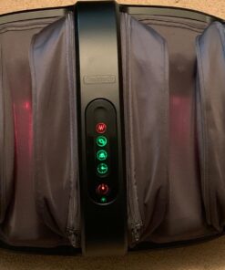 Nekteck Foot Shiatsu Massager for Circulation and Pain Relief, Smart Electric Massage Machine with Heat, Deep Kneading, Vibration, Compression for Feet, Calf, Arm Muscle Relax Black (APP Control) Black - APP Control 26 71 ylewREL