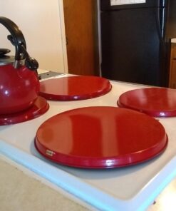 Reston Lloyd Electric Stove Burner Covers, Set of 4, Red 37 71 zQQEvyUL