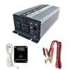 GoWISE Power 600W Pure Sine Wave Inverter 12V DC to 115V AC with 2 AC Outlets + 1 5V USB Port and 2 Clamp Cables (1200W Peak) PS1001 7 710 d5uvLSS