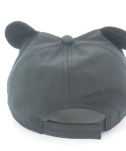 Oidon Panda Pattern Cartoon Cotton Baseball Hats Caps Child 49-56cm 19.3-22.0inch Black 9 710 oCllhmL