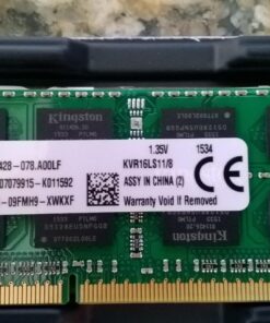 Kingston Technology KVR16LS11/8 8GB 1600MHz DDR3L (PC3-12800) 1.35V Non-ECC CL11 SODIMM Intel Laptop Memory 28 7100QHmiElL