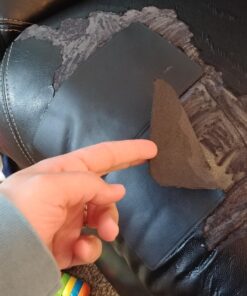 MastaPlasta Self-Adhesive Premium Leather Repair Patch - Black 8in x 4in (20 x 10 cm). Instant Upholstery Quality Patch for Sofas, Car Interiors, Bags, Jackets, Vinyl & More A Black Leather 39 7101F5v0DZL 1