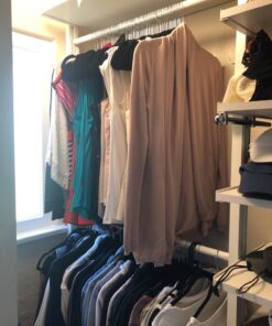 Home-it Premium Velvet Hangers 50 Pack - Ultra Thin Black Suit Hangers Non Slip - Heavy Duty Clothes Hangers for Closet, Shirt Pants, Hook Swivel 360 32 7101oVYRYcL