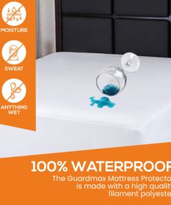Alternative view of Guardmax Twin Mattress Protector - Premium Waterproof and Hypoallergenic Twin Mattress Cover Fitted Sheet - Protects Against Urination, Perspiration, & Spills. (39 X 75 X 13)