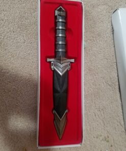 Velocity Airsoft KM6002 440 Stainless Steel 11" Double Edged Dark Assassin Dagger with Sheath 35 71048zdKNpL